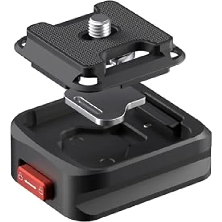 Freewell Stativ-Schnellspannklemme, Aluminium-Konstruktion mit 1/4-Zoll-20-Schraube, unterstützt bis zu 10 kg, kompakte und leichte Bauweise für DSLR und spiegellose Kameras