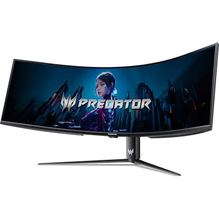 Acer Predator Z57 Gaming Monitor 57 Zoll (145 cm Bildschirm) DUHD, VA, 120Hz, 1ms(GTG), DP 1.4, 2xHDMI 2.1, Type-C 90W, USB HUB, Curved, höhenverstellbar, FreeSync Premium, Schwarz – Bild 3