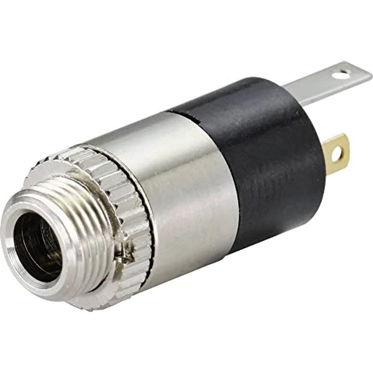 TRU COMPONENTS TC-9465724 Klinkenstecker 3,5 mm, Buchse, vertikal, Anzahl der Pole (Nummer): 3 Stereo, Schwarz, 1 Stück – Bild 2