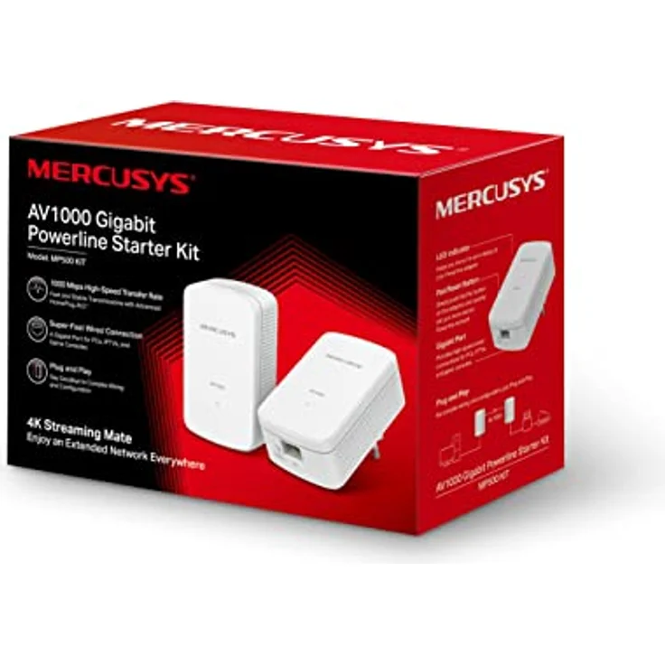 Mercusys POWERLINE AV1000 KIT 1P GIGABIT 1000MBPS 2 UNITÀ (1200 Mbit/s), Powerline, Weiss – Bild 8