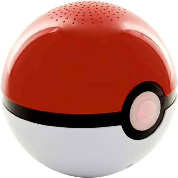 Teknofun Pokemon Wireless-Lautsprecher Pokeball (Akkubetrieb), Bluetooth Lautsprecher, Rot, Weiss – Bild 1