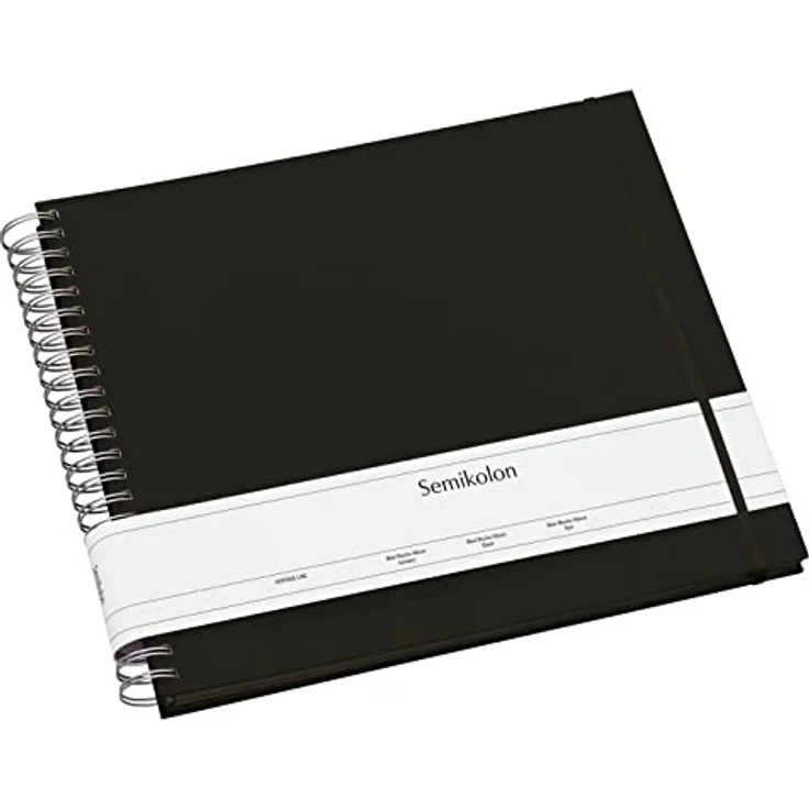 Semikolon 352965 Spiral Album Maxi Mucho – 34,5x30 cm – Fotoalbum, 90 Seiten schwarz, Fotobuch, black schwarz – Bild 1
