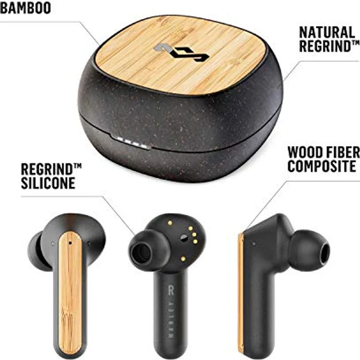 The House of Marley EM Redemption ANC SB Truly wireless In Ears I Komplett kabellose Kopfhörer mit Qualcomm Chip QCC5124 Bluetooth 5.0 IPX4 wasserdicht und hoher Tragekomfort – Bild 5