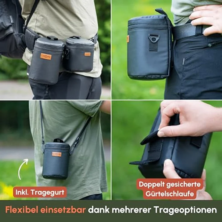 C-Rope Wasserfeste Objektivtasche, Dick gepolstert mit wasserdichtem Reißverschluss, Schutzbeutel für Kameraobjektive – Bild 3