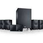 Teufel CUBYCON - 5.1 Heimkino-Set mit Subwoofer, 2-Wege-Micro-Lautsprecher aus Aluminium, HiFi Surround Sound, Höhe Sprachverständlichkeit, Bassreflex - schwarz