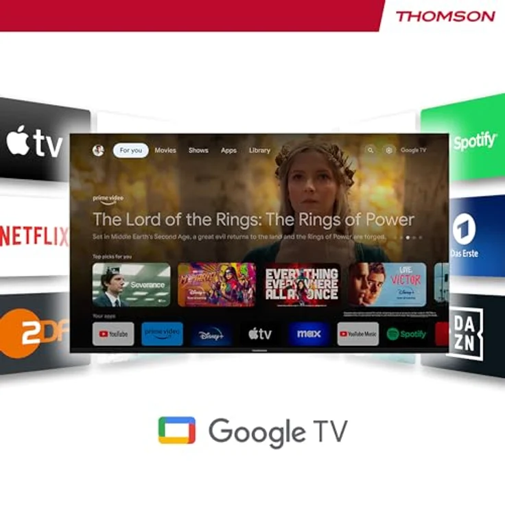Thomson Q70 43UG4S14, 43" 4K Ultra HD Smart TV mit Google TV, Wi-Fi, HDR10, schwarz – Bild 7