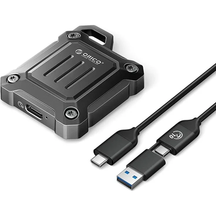 ORICO XAM2 M.2 2230 USB-C 3.2 Festplattengehäuse - Schwarz, bis zu 2 TB, schnelle 10 Gbps Übertragung, robuste Bauweise
