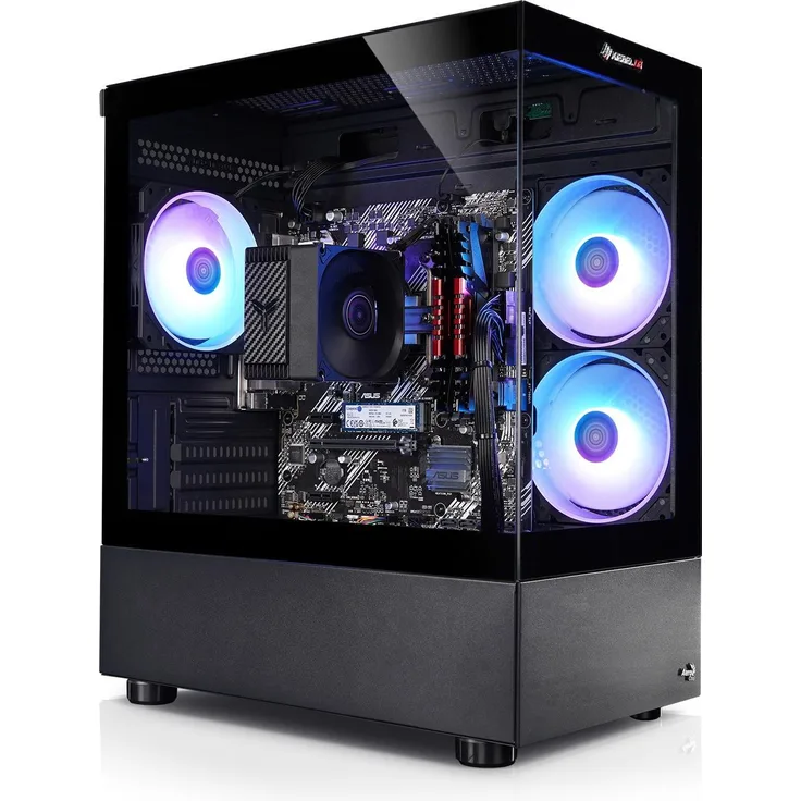 Kiebel Speed V, Desktop-PC mit AMD Ryzen 7 5700G, 16 GB RAM und 1000 GB Speicher, Schwarz