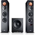 Teufel Ultima 40 Aktiv Club Edition - Kraftvolles 2.1 Lautsprecher-System mit mächtigem Subwoofer, Bluetooth, Dolby Audio, HDMI ARC CEC, 3-Wege-Standlautsprechern - Schwarz
