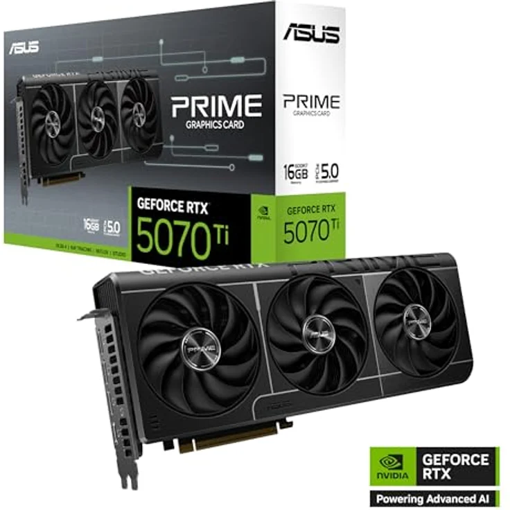 ASUS PRIME GeForce RTX 5070 Ti, 16GB GDDR7 Gaming Grafikkarte mit 2300 MHz Chiptakt und 300 Watt Leistungsaufnahme – Bild 8