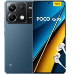 POCO X6 5G Smartphone, 12+512GB Handy ohne Vertrag, 120Hz 6,67" 1,5k AMOLED Display, 64MP OIS Dreifach-Kamera, 5100mAh, 67W Turbo-Charge, Dual-SIM, Blau (DE Version + 2 Jahre Garantie)