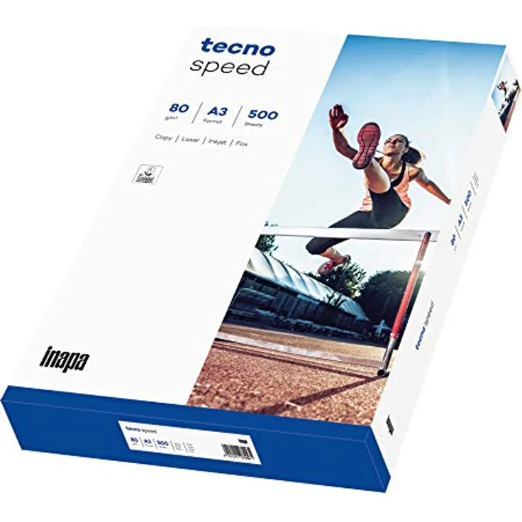 inapa Drucker-/Kopierpapier tecno Speed: 80 g/m², A3, weiß, 500 Blatt - schnell und staufrei drucken