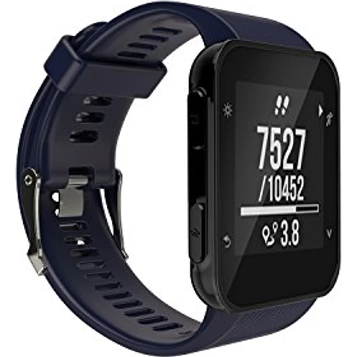 INF Armband für Garmin Forerunner 35/30, Silikon, wasserabweisend, marineblau, 22 mm breit – Bild 1