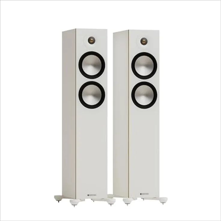 Monitor Audio Bronze 300 7G, Standlautsprecher mit Zweieinhalb-Wege-Design, Walnuss