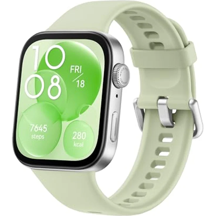 HUAWEI WATCH FIT 3, 1,8 Zoll AMOLED Display, Ultradünnes Design, Bluetooth Telefonieren, 10 Tage Akkulaufzeit, kompatibel mit iOS & Android, Umfassendes Gesundheits- & Fitness-Management, GPS, Grün – Bild 1
