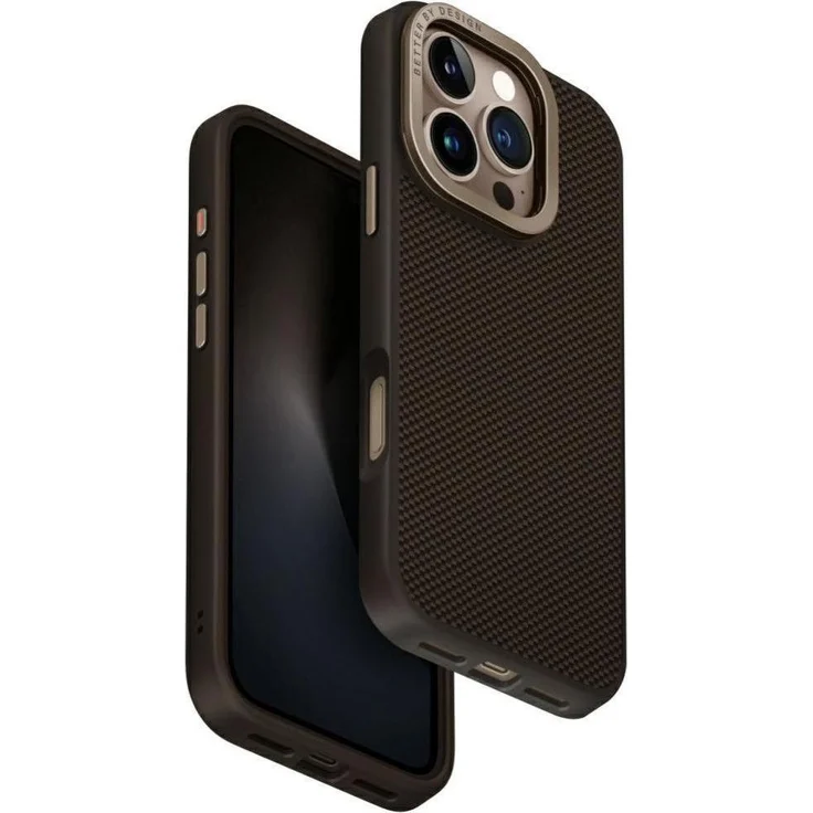 Uniq Keva Max Magclick Charging Camera Stand Case für iPhone 16 Pro, integrierter Kamera-Ständer und hochwertiges Material, Braun