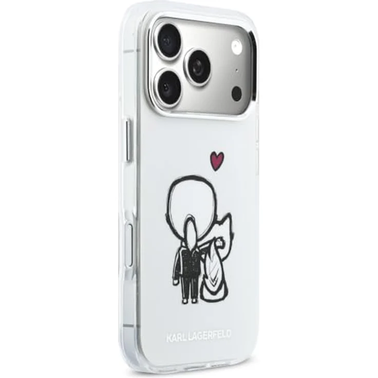 CG MOBILE Karl Lagerfeld Karl & Choupette Rückseite Hülle für iPhone 17 Pro, kompatibel mit MagSafe, Transparent, TPU/PC Material – Bild 4