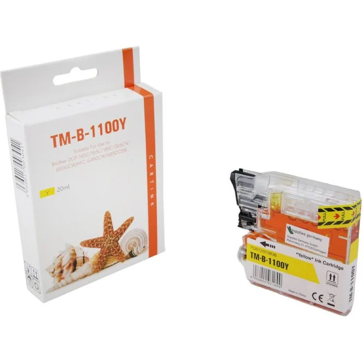 Supplies Germany LC-1100Y, Tintenpatrone gelb für Brother Drucker, 1-tlg.