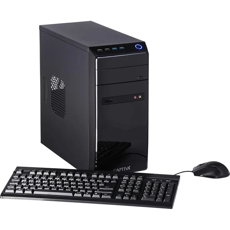 Captiva PC Power Starter I84-869, Desktop-PC mit Intel Core i5-12400, 8 GB RAM, 500 GB SSD, WLAN (Wi-Fi 6), Windows 11 Home, Schwarz