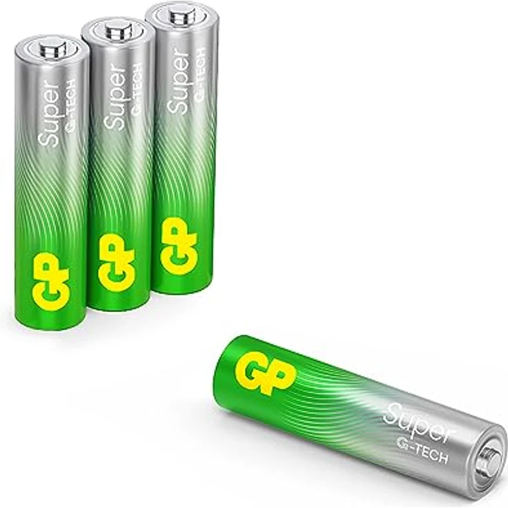 GP Super Alkaline Batterien AAA Micro, LR03, 1,5V, 4 Stück, ideal für die Stromversorgung von Geräten des täglichen Bedarfs - Die Neue G-TECH-Technologie – Bild 1