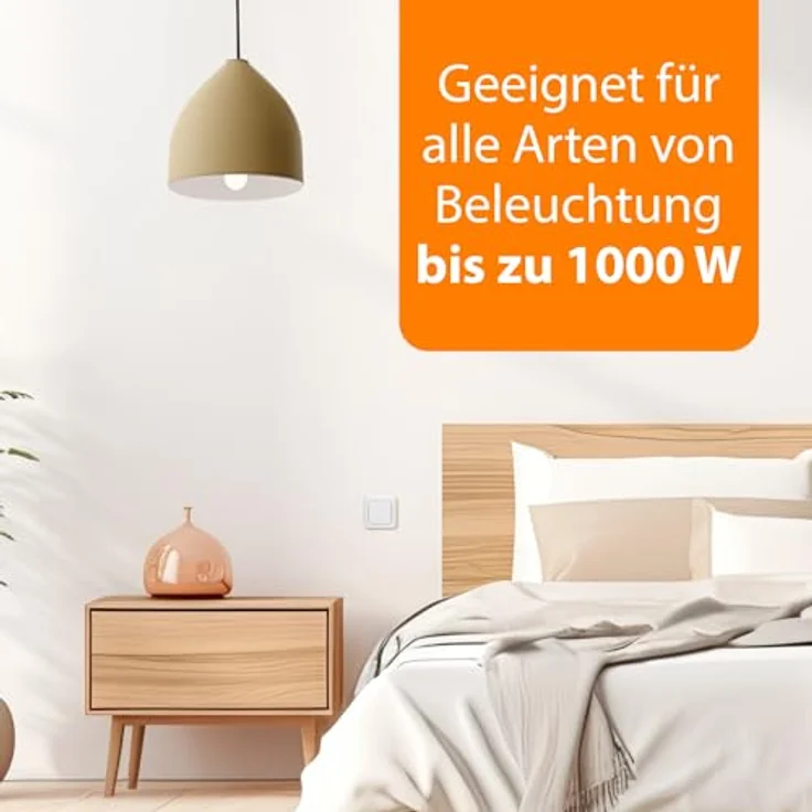Smartwares 3 x fernbedienbare Funk-Wandschalter inkl. Empfänger, Drahtloser Lichtschalter – Bild 4