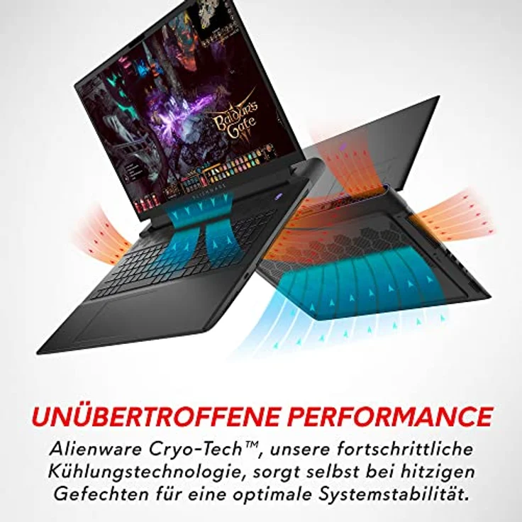 Alienware m18 Gaming Laptop | 13th Gen Intel Core i9 13900HX Prozessor | 18'' FHD+ 480Hz 3ms Display | 32GB DDR5 4800MHz | 1TB NVMe SSD | NVIDIA RTX 4080 12GB GDDR6 | Windows 11 Home | QWERTZ |Schwarz – Bild 5