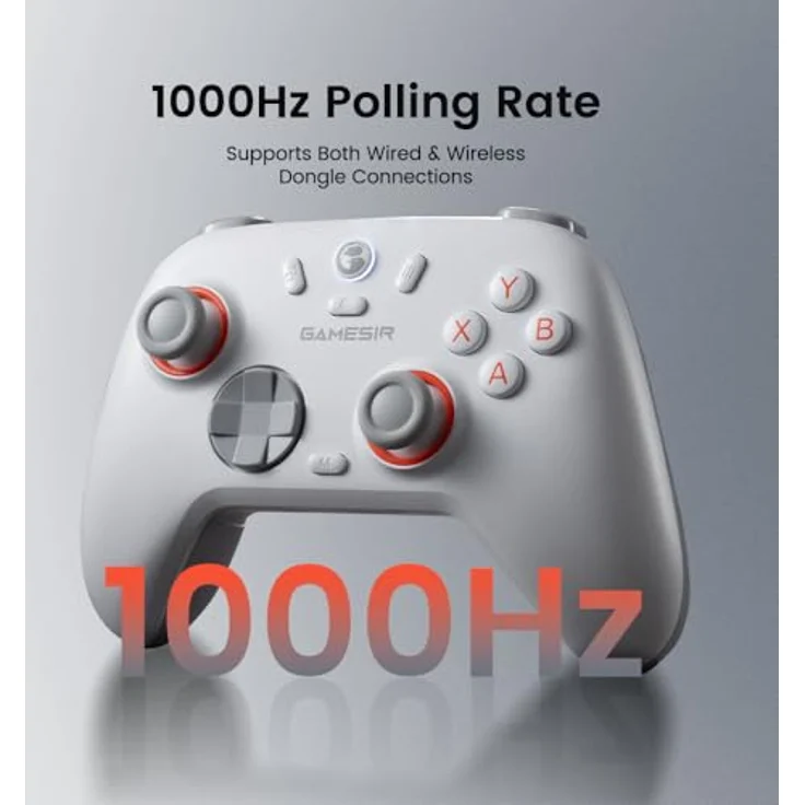 Gamesir NOVA2 LITE - Wireless Controller mit Tri-Mode-Konnektivität, 600-mAh-Akku, Weiß – Bild 3