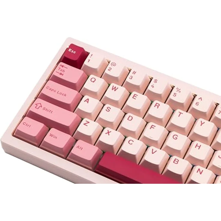 CutiePcs WOBKEY Zen 65 Mechanische Tastatur, CNC-Aluminiumgehäuse, Hot-Swappable, Tri-Mode (BT/2,4G/USB-C), RGB-Beleuchtung, QMK/VIA, Ultra Pink Gold – Bild 2