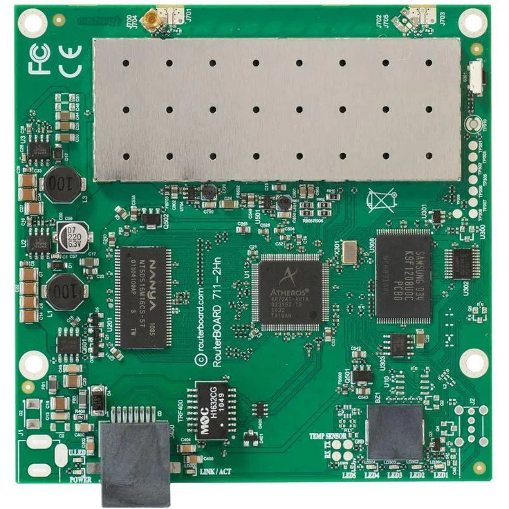 MikroTik RB711-2HN RouterBOARD, WLAN-Router 400 MHz, 32 MB RAM, 1 x 10/100 Ethernet, 802.11b/g/n