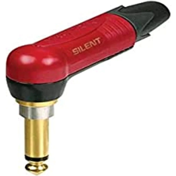 Neutrik NP2 RX-Au Silent, 2-poliger 6.3 mm Winkel-Klinkenstecker mit vergoldeten Kontakten und roter Beschichtung, "silent switch" für knackfreies Ein- und Ausstecken – Bild 2