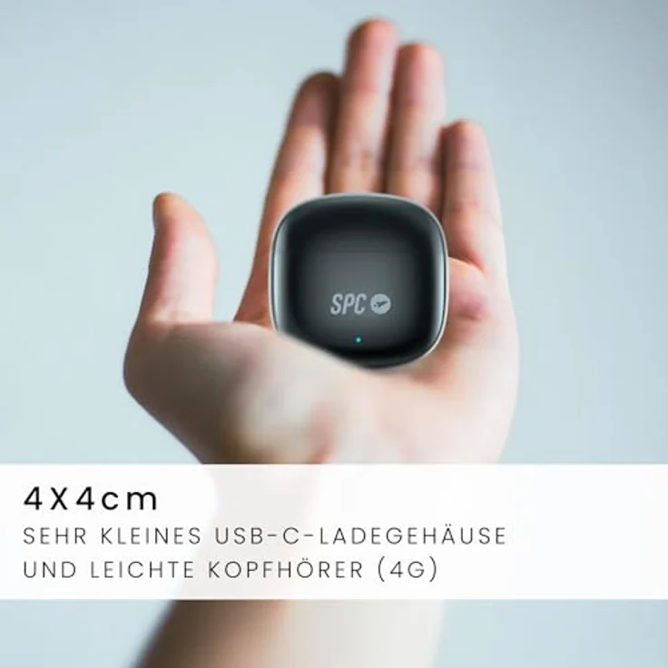 SPC Zion 2 Play, Kabellose In-Ear Kopfhörer mit Bluetooth 5.3, Touchpad-Fernbedienung, 7 Stunden Akkulaufzeit, Schwarz – Bild 6