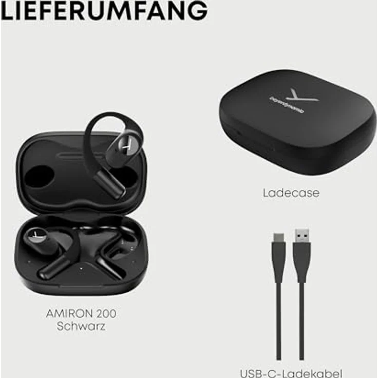 Beyerdynamic Amiron 200 Wireless, Kopfhörer mit aktiver Geräuschunterdrückung, 11 h Akkulaufzeit, IP54, Schwarz – Bild 8