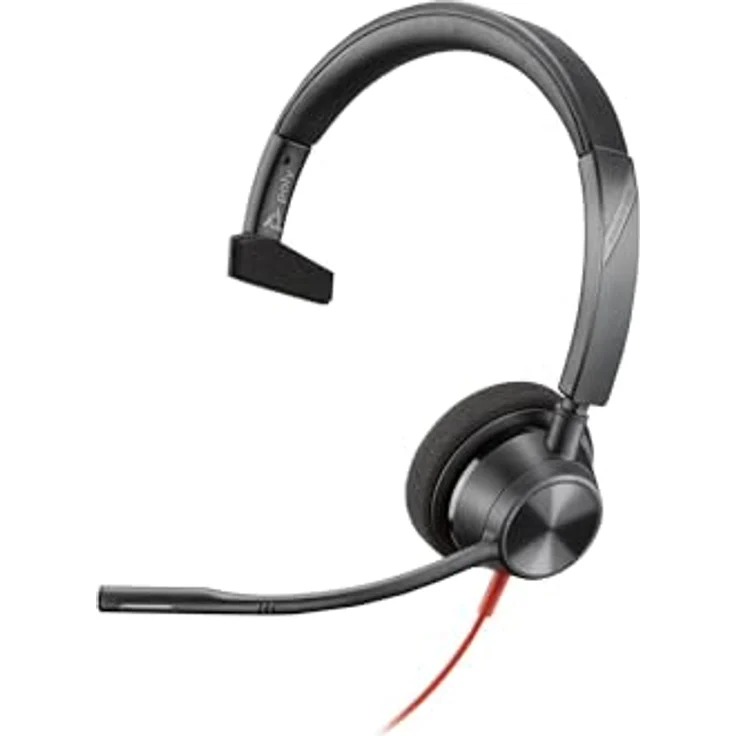 Poly Blackwire 3310-M, Microsoft Teams zertifiziertes USB-C-Headset, Mono, kabelgebunden, 32 Ohm, 20 Hz - 20 kHz, On-Ear, 2,2 m Kabel – Bild 2