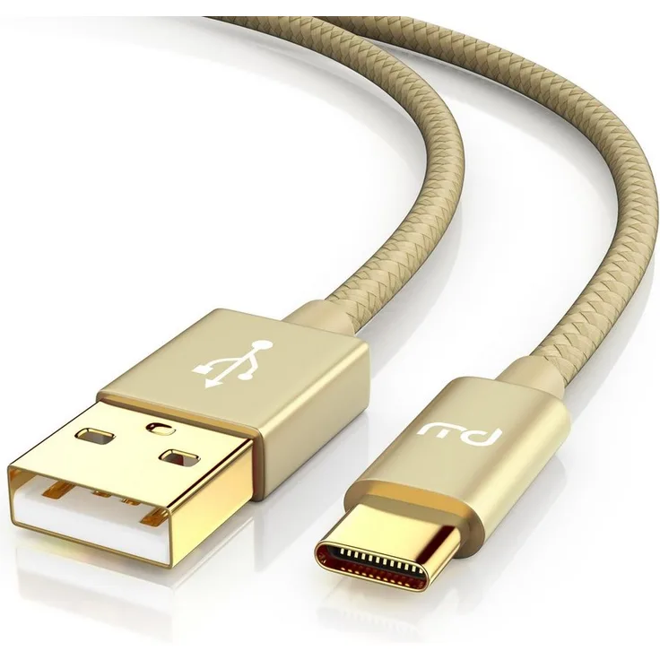 Primewire Typ C Ladekabel, USB 2.0 Adapterkabel, 1m, bidirektional, für Smartphones & Tablets, kompatibel mit Samsung Galaxy S8, MacBook, Sony XZ, LG G5/G6, robustes Nylongeflecht, hohe Langlebigkeit, 10000 Steckzyklen