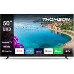 Thomson 50 Zoll (126 cm) UHD Fernseher Smart Android TV (WLAN, HDR, Triple Tuner DVB-C/S2/T2, Sprachsteuerung) – 50UA5S13-2023, Dolby Atmos, Dolby Vision, Beleuchtete Fernbedienung