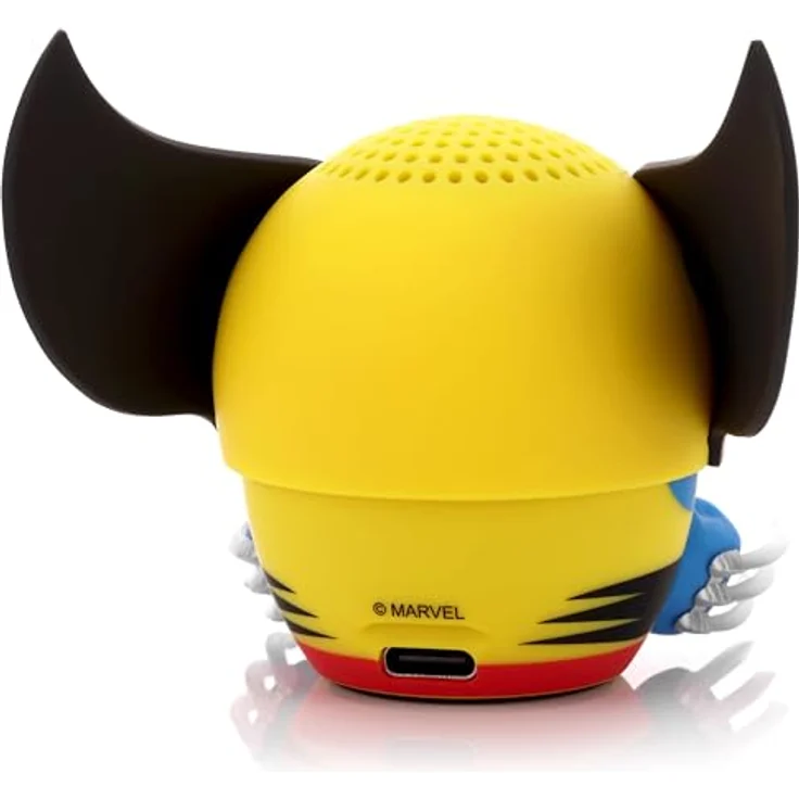 Bitty Boomers Marvel: Wolverine Mini-Bluetooth-Lautsprecher, ultra-tragbar mit Bluetooth 5.0, 4 Stunden Musikzeit, mit Gurt zur Befestigung, schwarz – Bild 4