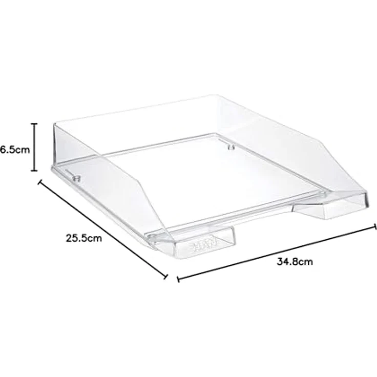 Han Briefablage 1026-x-23, Klassik transparent, A4, glasklar, stapelbar, Kunststoff – Bild 3
