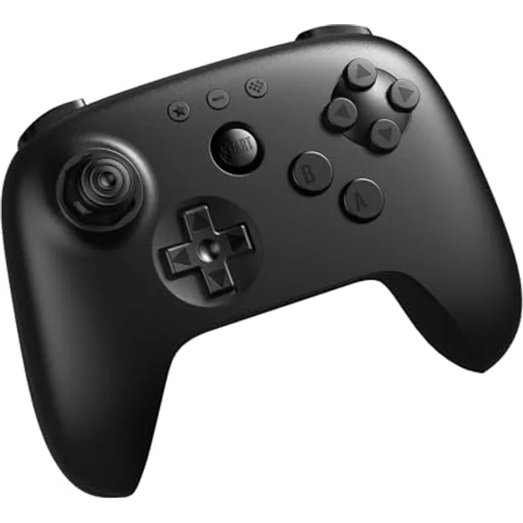 8bitdo 64 Bluetooth Controller, Gaming Controller mit Hall-Effekt-Joystick und authentischer Tastenanordnung, Schwarz