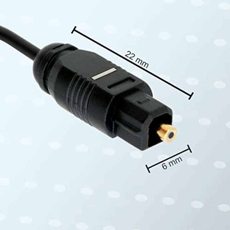 BIGtec 1m Toslink optisches Audio Kabel Lichtwellenleiter LWL 2,2mm – Bild 5