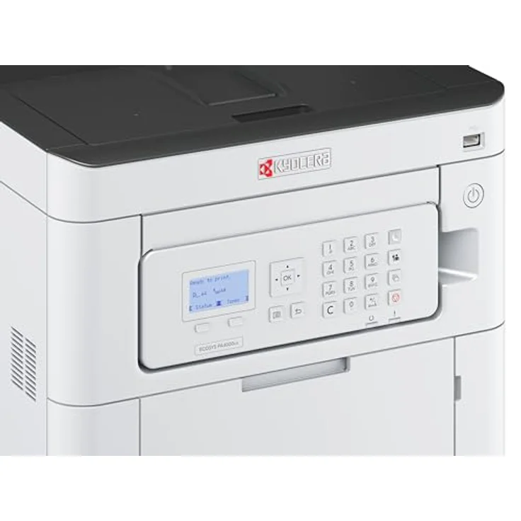 Kyocera Klimaschutz-System Ecosys PA4000cx Laserdrucker Farbe: 40 Seiten pro Minute. Farblaserdrucker mit neigbarem Bedienfeld, Duplex-Einheit, 100+550 Blatt Papierzufuhr, Gigabit LAN, Mobile Print – Bild 2