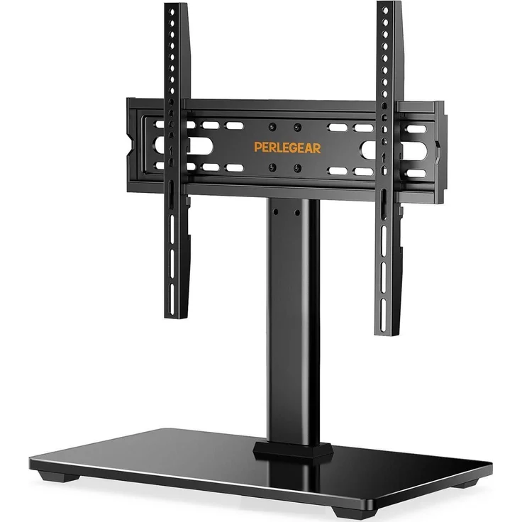 TV Ständer Universal für 26-55 Zoll Fernseher, höhenverstellbar, VESA 400x400mm, stabile Glasbasis, Kabelmanagement, bis 40kg