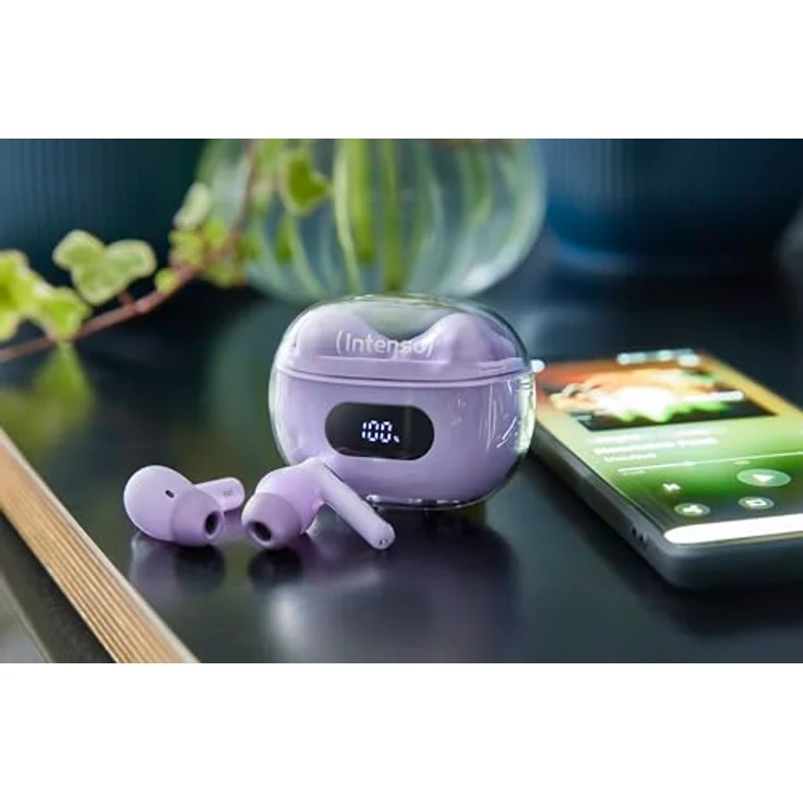 Intenso True Wireless Kopfhörer Buds Plus T313AE lila, In-Ear-Kopfhörer mit Rauschunterdrückung – Bild 7