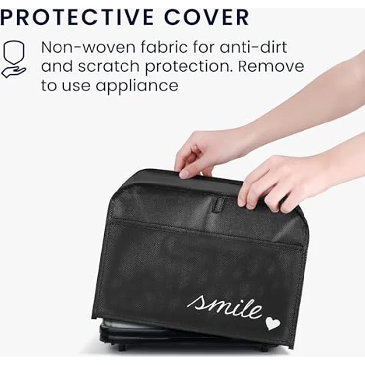 "kwmobile Abdeckhaube Hülle für 2-Scheiben Toaster - Staubschutz Abdeckhaube - 19 x 20,3 x 28 cm, transparent" – Bild 3