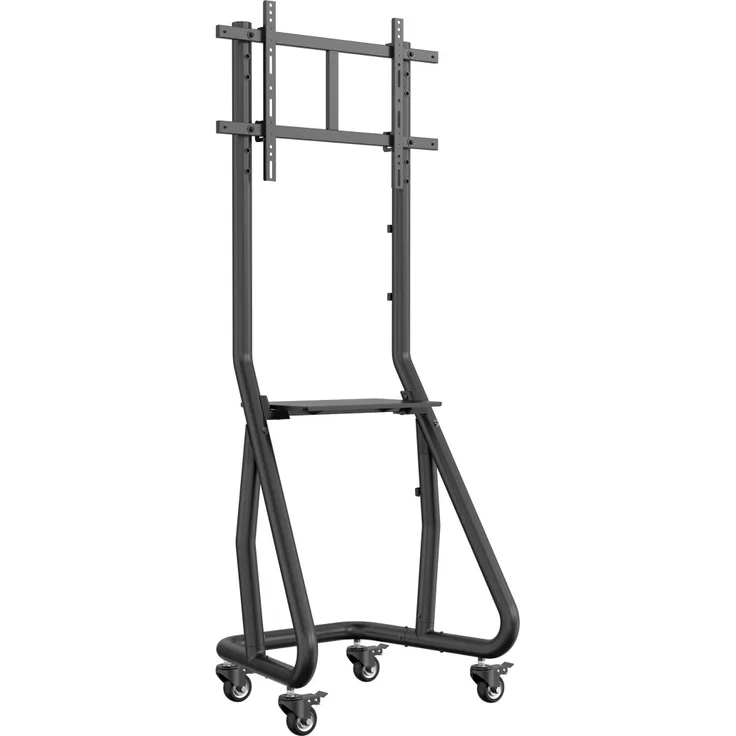Equip 650608 TV-Halterung für Flachbildschirme, höhenverstellbar, bis 80 kg, Schwarz, 37"-80"