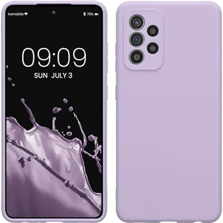 kwmobile Handyhülle für Samsung Galaxy A52 / A52 5G / A52s 5G - Flexibles Silikon Case in Lavendel mit präzisen Ausschnitten für Kamera und Anschlüsse – Bild 1