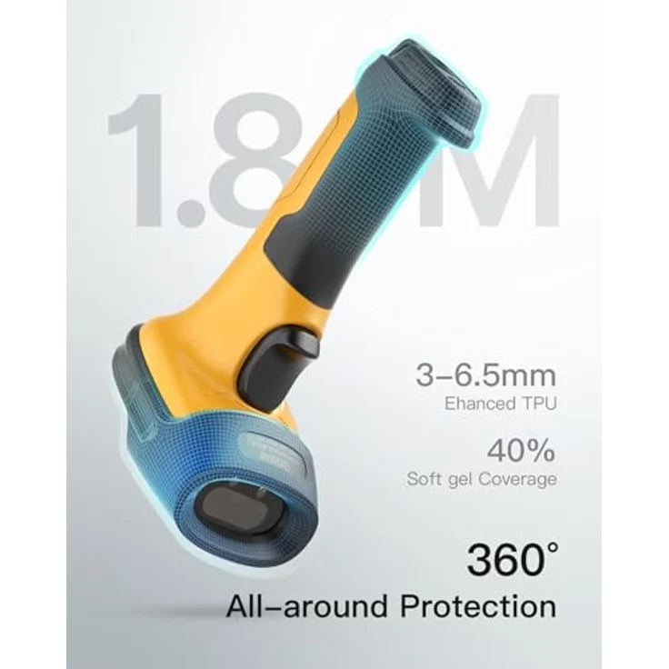 Inateck P6-AI Barcode Scanner Wireless mit AI, 60 m Reichweite, 2600 mAh Akku, automatisches Abtasten, 180.000 Scans – Bild 5