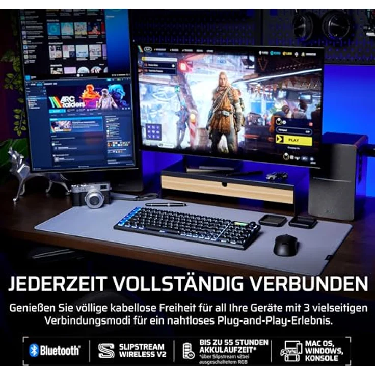 Corsair Vanguard Air 99 Wireless Gaming-Tastatur, optisch-mechanisch mit 8K Polling, Low Profile, DE-Layout - schwarz – Bild 7