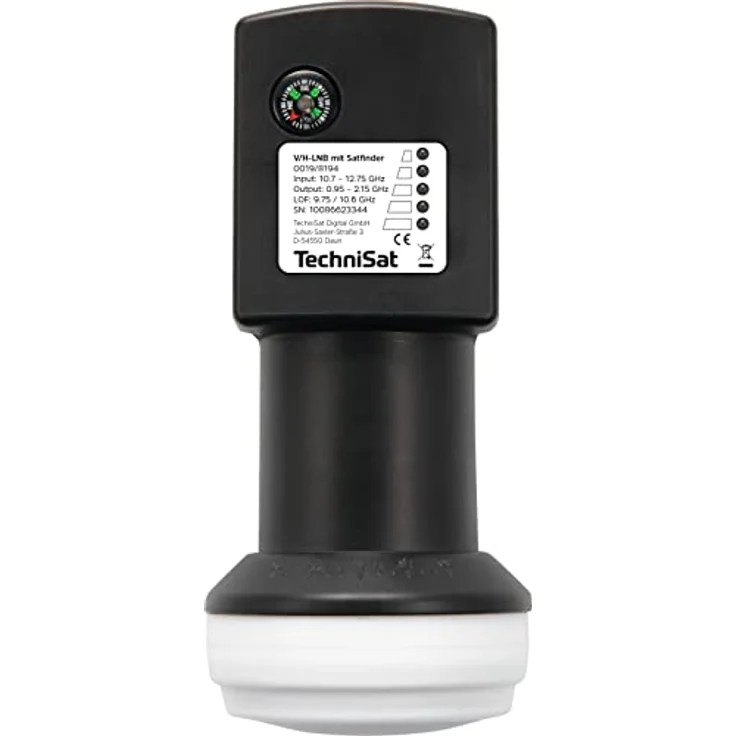 TechniSat Single LNB - 1 Teilnehmer schwarz - mit Satfinder & LTE-Filter (1-Fach, digital, Full HD, UDH, 4K, 3D, Premium-Qualität) – Bild 3