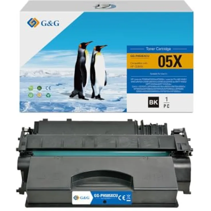 G&G XL-Toner kompatibel mit HP CE505X/ CF280X/ Canon 719H, hohe Seitenreichweite für gestochen scharfe Drucke