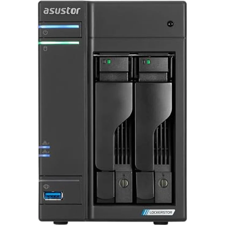 Asustor Lockerstor 2 Gen2+ AS6702T V2, NAS-Server mit Quad-Core Intel Celeron N5105, 5Gbit Ethernet, 4 M.2 NVMe SSD-Steckplätzen, 4 GB RAM und 10Gbps USB Anschlüssen – Bild 2